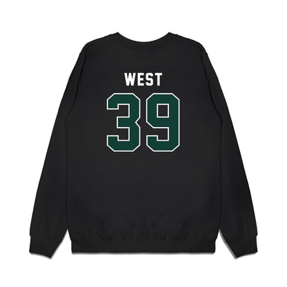 Michigan State - NCAA Football : Elisha West - Vintage Helmet Premium Crewneck Sweatshirt-1