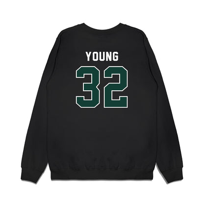 Michigan State - NCAA Football : Evan Young - Vintage Helmet Premium Crewneck Sweatshirt-1