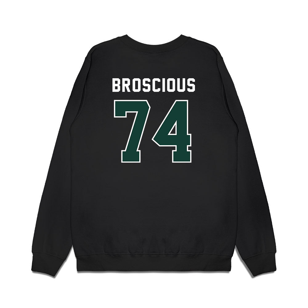 Michigan State - NCAA Football : Gavin Broscious - Vintage Helmet Premium Crewneck Sweatshirt-1