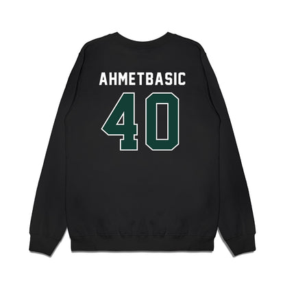 Michigan State - NCAA Football : Tarik Ahmetbasic - Vintage Helmet Premium Crewneck Sweatshirt-1