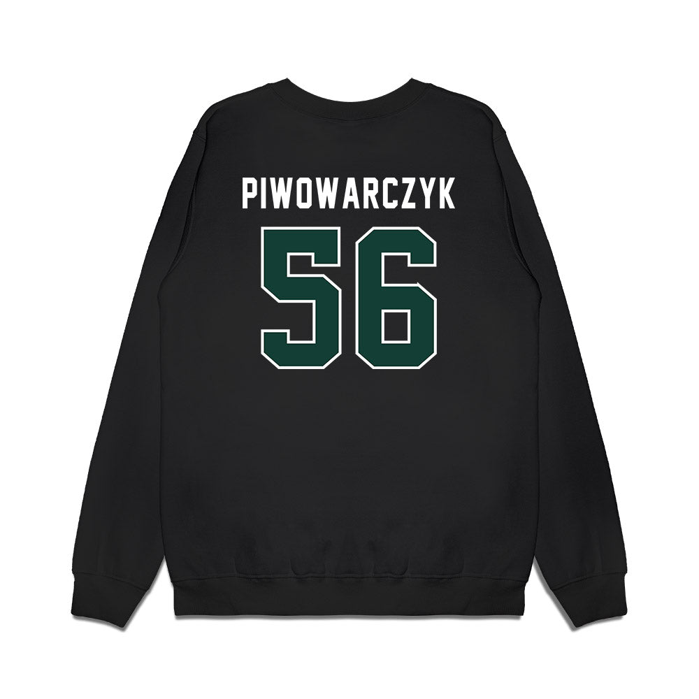 Michigan State - NCAA Football : Christopher Piwowarczyk - Vintage Helmet Premium Crewneck Sweatshirt-1