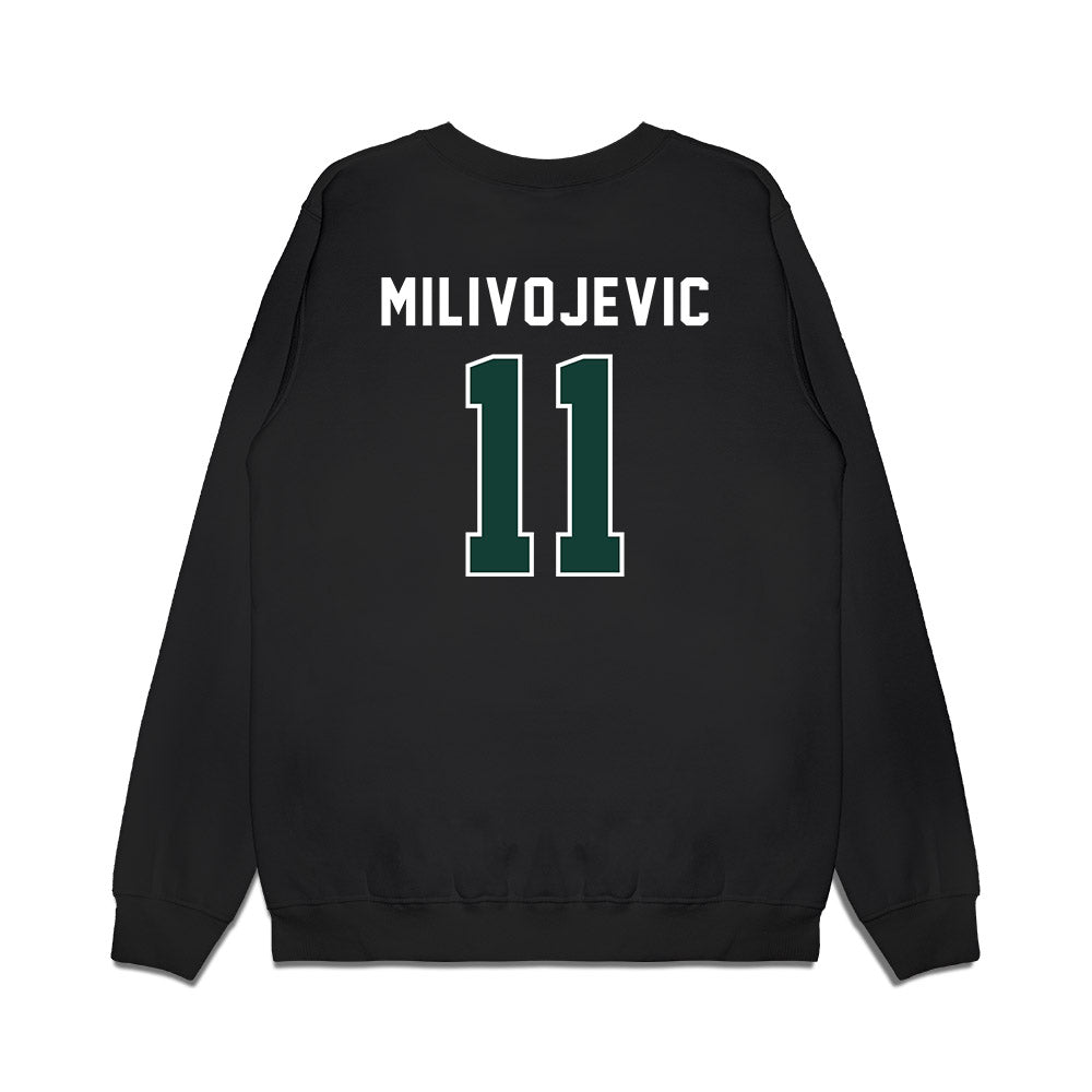 Michigan State - NCAA Football : Alessio Milivojevic - Vintage Helmet Premium Crewneck Sweatshirt-1