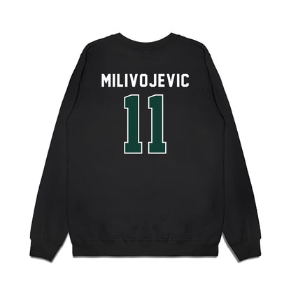 Michigan State - NCAA Football : Alessio Milivojevic - Vintage Helmet Premium Crewneck Sweatshirt-1