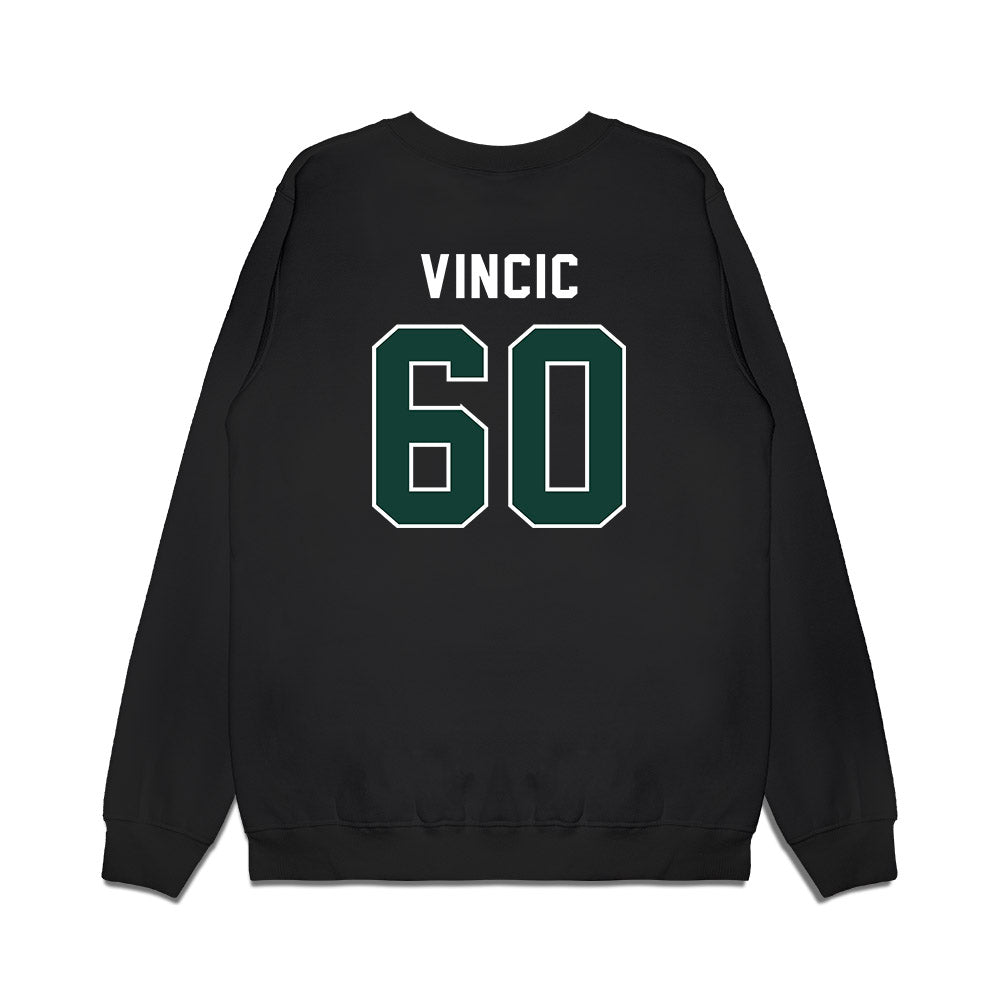 Michigan State - NCAA Football : Luka Vincic - Vintage Helmet Premium Crewneck Sweatshirt-1