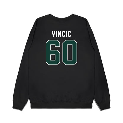 Michigan State - NCAA Football : Luka Vincic - Vintage Helmet Premium Crewneck Sweatshirt-1