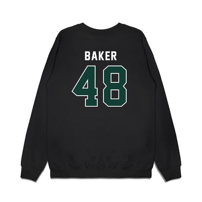 Michigan State - NCAA Football : Charlie Baker - Vintage Helmet Premium Crewneck Sweatshirt-1