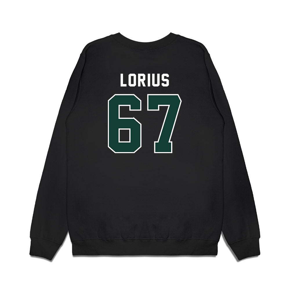 Michigan State - NCAA Football : Hayden Lorius - Vintage Helmet Premium Crewneck Sweatshirt-1