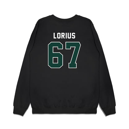 Michigan State - NCAA Football : Hayden Lorius - Vintage Helmet Premium Crewneck Sweatshirt-1