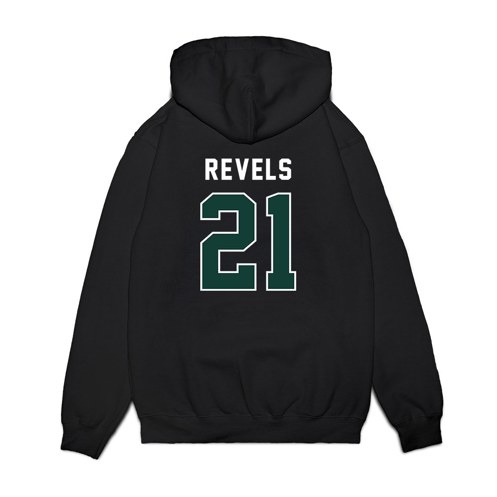 Michigan State - NCAA Football : Tracy Revels - Vintage Helmet Premium Hooded Sweatshirt-1