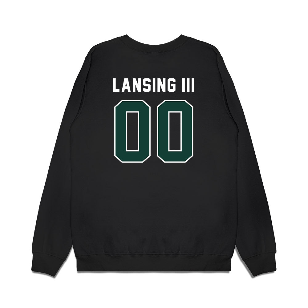Michigan State - NCAA Football : Jack Lansing III - Vintage Helmet Premium Crewneck Sweatshirt-1