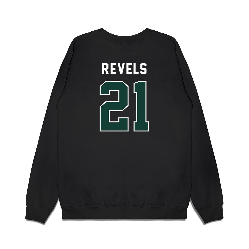 Michigan State - NCAA Football : Tracy Revels - Vintage Helmet Premium Crewneck Sweatshirt-1