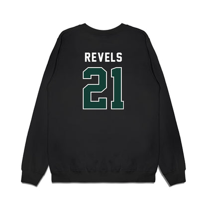Michigan State - NCAA Football : Tracy Revels - Vintage Helmet Premium Crewneck Sweatshirt-1
