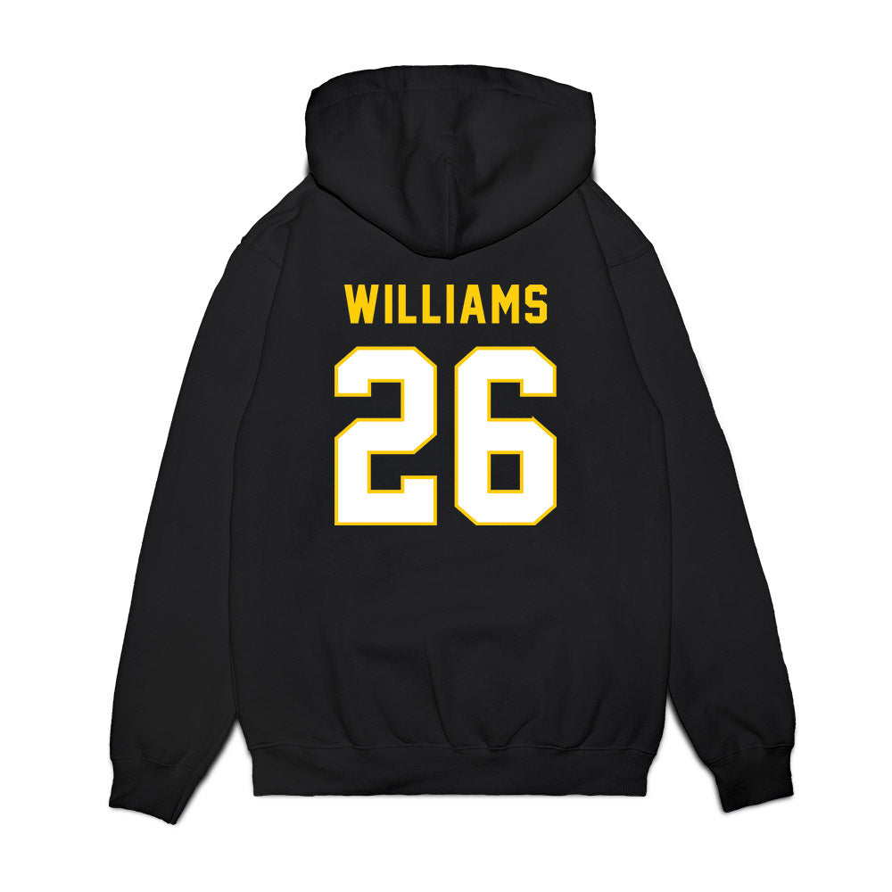 Iowa - NCAA Football : Xavier Williams - Vintage Helmet Premium Hooded Sweatshirt-1