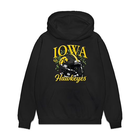 Iowa - NCAA Football : Ty Nissen - Vintage Helmet Premium Hooded Sweatshirt-0