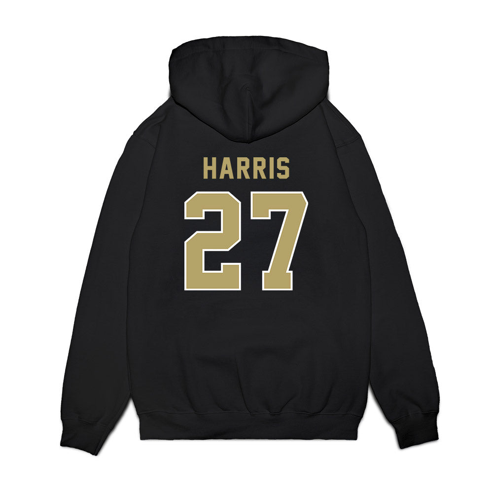 Georgia Tech - NCAA Football : Tae Harris - Vintage Helmet Premium Hooded Sweatshirt-1