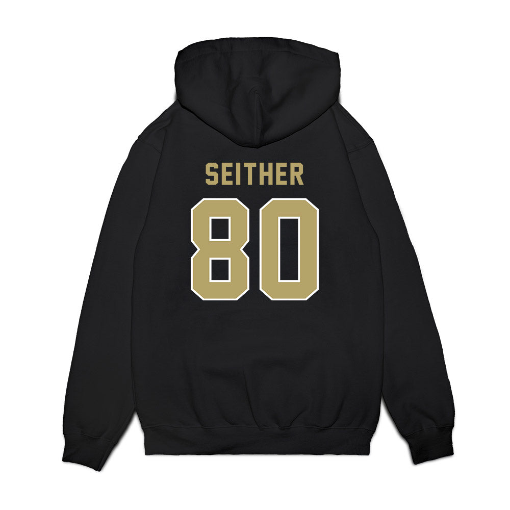 Georgia Tech - NCAA Football : Brett Seither - Vintage Helmet Premium Hooded Sweatshirt-1