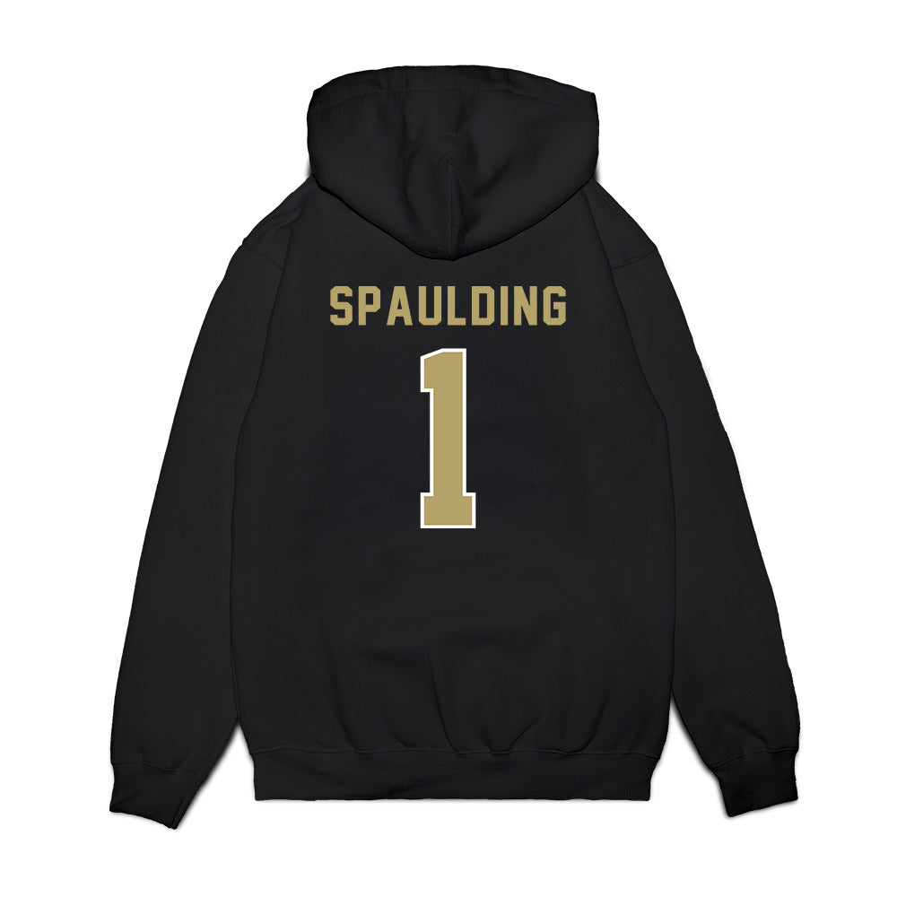 Georgia Tech - NCAA Football : Cayman Spaulding - Vintage Helmet Premium Hooded Sweatshirt-1