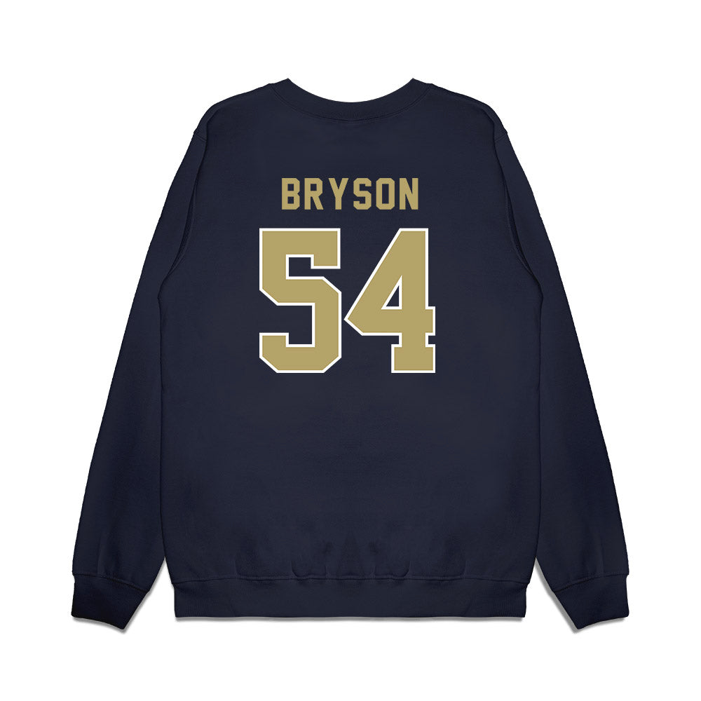 Georgia Tech - NCAA Football : Jimmy Bryson - Vintage Helmet Premium Crewneck Sweatshirt-1