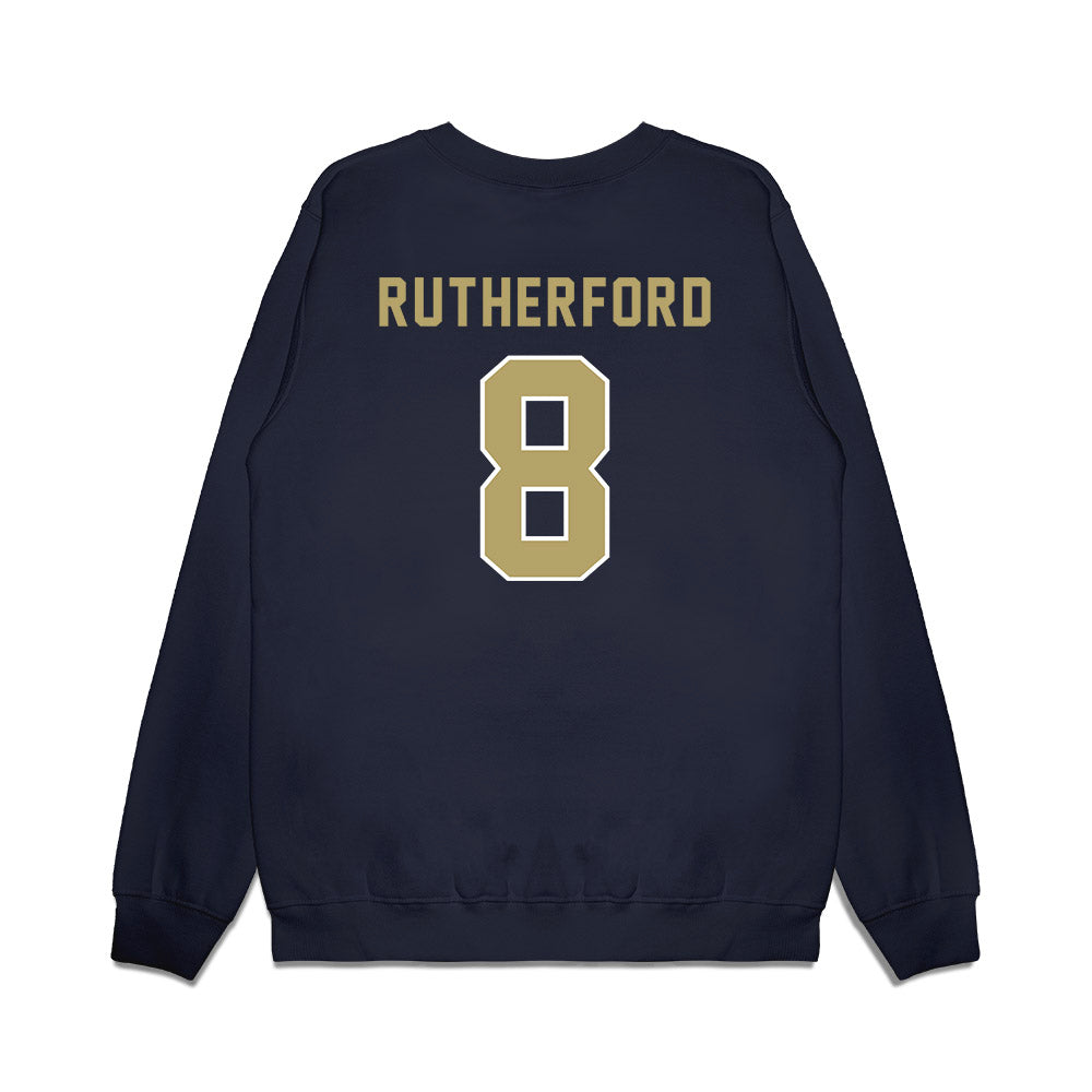 Georgia Tech - NCAA Football : Malik Rutherford - Vintage Helmet Premium Crewneck Sweatshirt-1