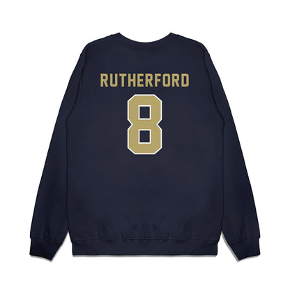 Georgia Tech - NCAA Football : Malik Rutherford - Vintage Helmet Premium Crewneck Sweatshirt-1