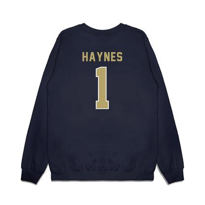 Georgia Tech - NCAA Football : Jamal Haynes - Vintage Helmet Premium Crewneck Sweatshirt-1