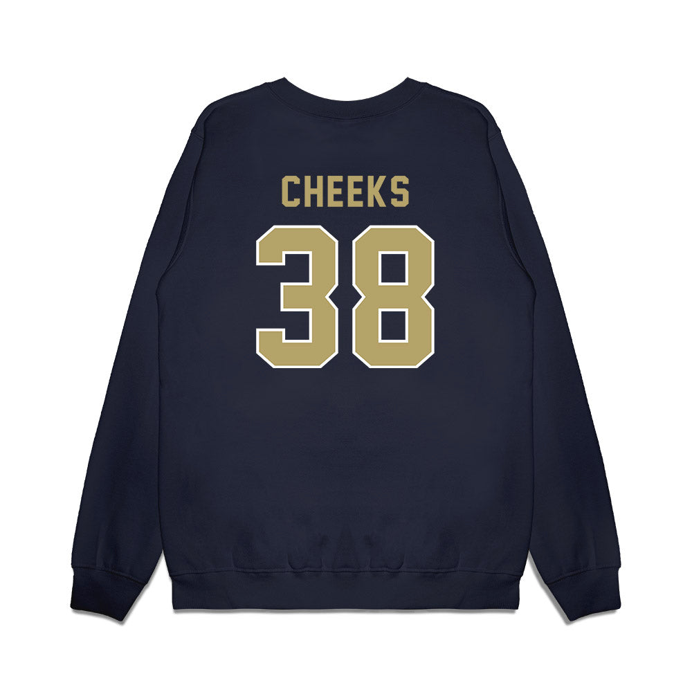 Georgia Tech - NCAA Football : A'J Cheeks - Vintage Helmet Premium Crewneck Sweatshirt-1
