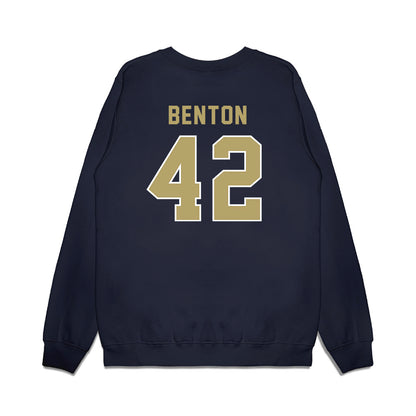 Georgia Tech - NCAA Football : Will Benton - Vintage Helmet Premium Crewneck Sweatshirt-1