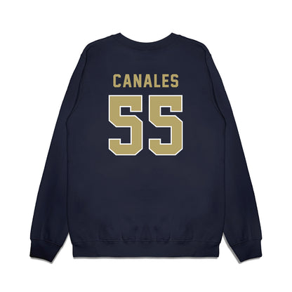 Georgia Tech - NCAA Football : Xavier Canales - Vintage Helmet Premium Crewneck Sweatshirt-1