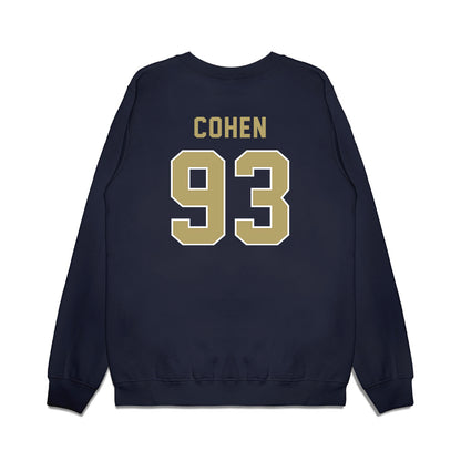 Georgia Tech - NCAA Football : Drew Cohen - Vintage Helmet Premium Crewneck Sweatshirt-1