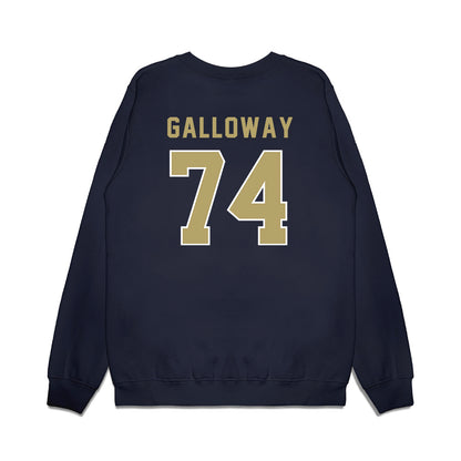 Georgia Tech - NCAA Football : Benjamin Galloway - Vintage Helmet Premium Crewneck Sweatshirt-1