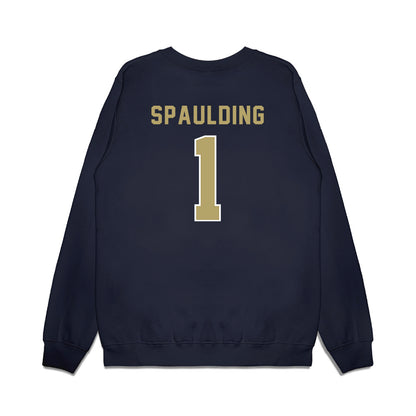 Georgia Tech - NCAA Football : Cayman Spaulding - Vintage Helmet Premium Crewneck Sweatshirt-1