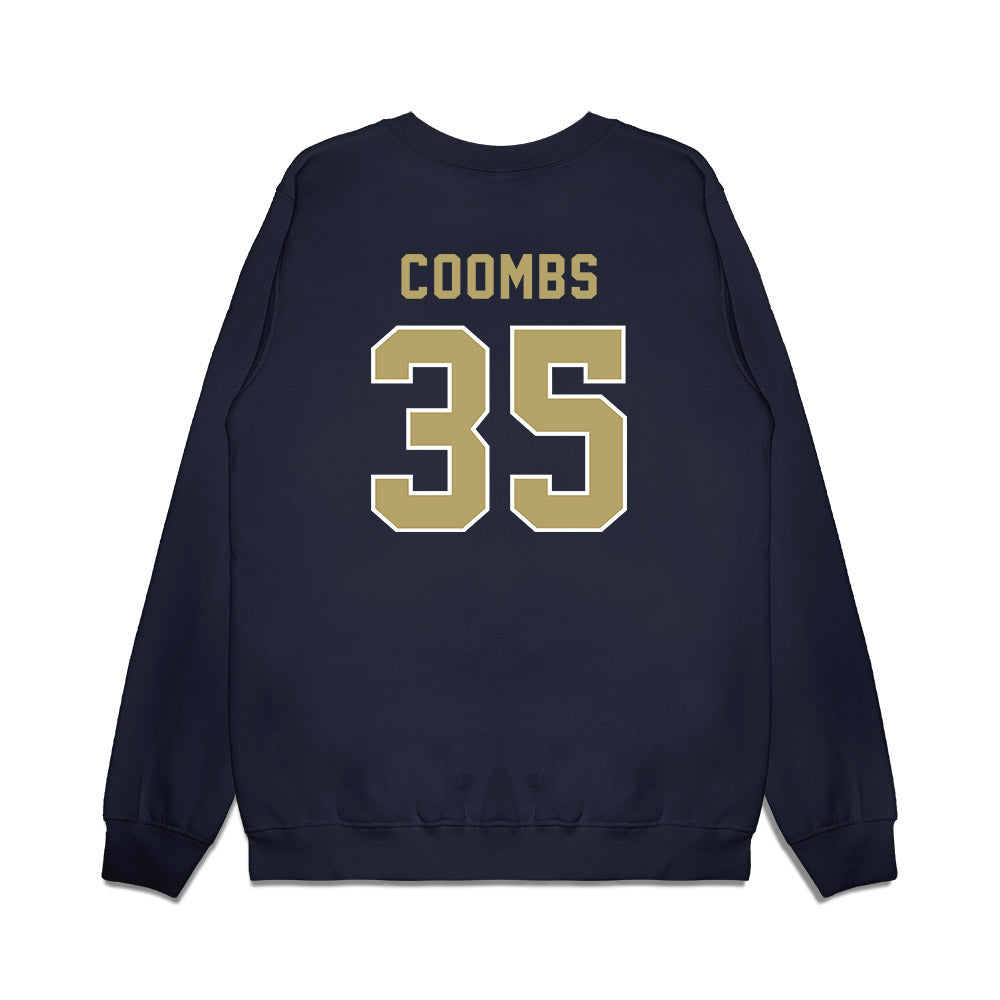 Georgia Tech - NCAA Football : Carrington Coombs - Vintage Helmet Premium Crewneck Sweatshirt-1