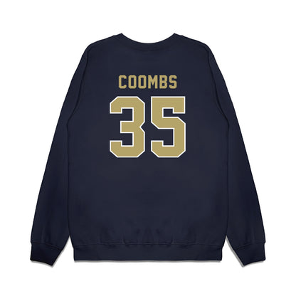 Georgia Tech - NCAA Football : Carrington Coombs - Vintage Helmet Premium Crewneck Sweatshirt-1
