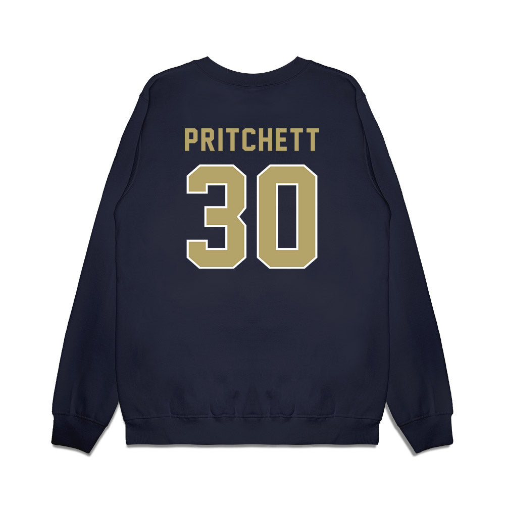 Georgia Tech - NCAA Football : Lawson Pritchett - Vintage Helmet Premium Crewneck Sweatshirt-1