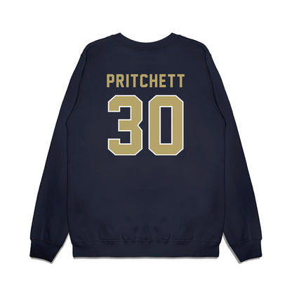 Georgia Tech - NCAA Football : Lawson Pritchett - Vintage Helmet Premium Crewneck Sweatshirt-1