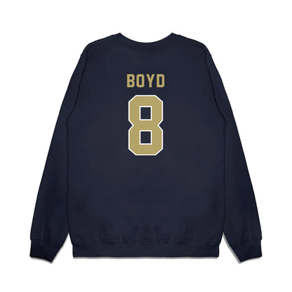 Georgia Tech - NCAA Football : Jordan Boyd - Vintage Helmet Premium Crewneck Sweatshirt-1