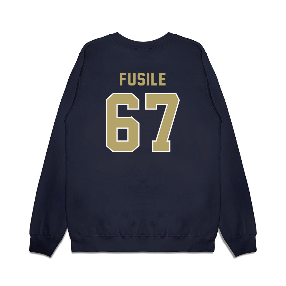Georgia Tech - NCAA Football : Joe Fusile - Vintage Helmet Premium Crewneck Sweatshirt-1