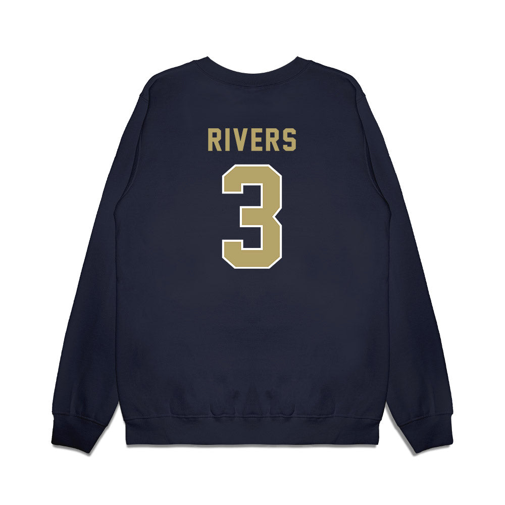 Georgia Tech - NCAA Football : Eric Rivers - Vintage Helmet Premium Crewneck Sweatshirt-1