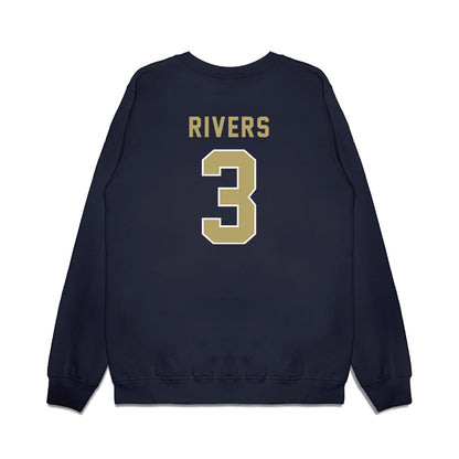 Georgia Tech - NCAA Football : Eric Rivers - Vintage Helmet Premium Crewneck Sweatshirt-1