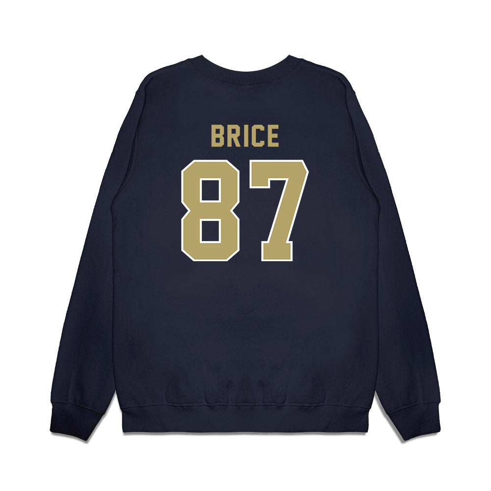 Georgia Tech - NCAA Football : Jamauri Brice - Vintage Helmet Premium Crewneck Sweatshirt-1