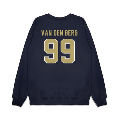 Georgia Tech - NCAA Football : Jordan van den Berg - Vintage Helmet Premium Crewneck Sweatshirt-1