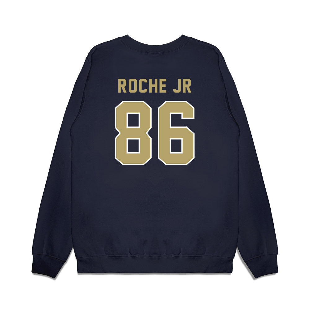 Georgia Tech - NCAA Football : Kevin Roche Jr - Vintage Helmet Premium Crewneck Sweatshirt-1