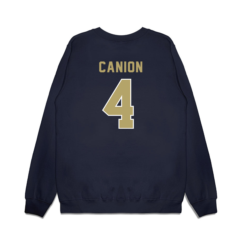 Georgia Tech - NCAA Football : Isiah Canion - Vintage Helmet Premium Crewneck Sweatshirt-1