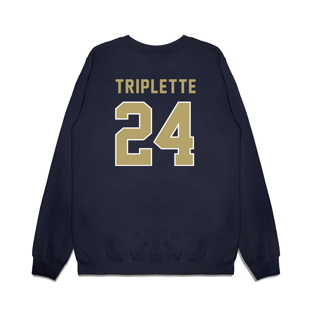 Georgia Tech - NCAA Football : Ronald Triplette - Vintage Helmet Premium Crewneck Sweatshirt-1
