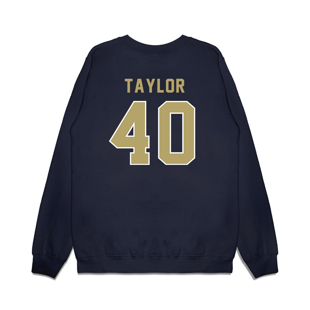 Georgia Tech - NCAA Football : Joshua Taylor - Vintage Helmet Premium Crewneck Sweatshirt-1