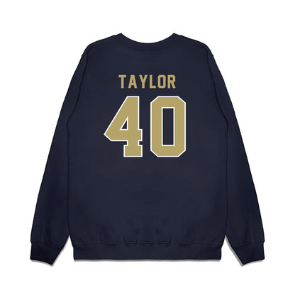 Georgia Tech - NCAA Football : Joshua Taylor - Vintage Helmet Premium Crewneck Sweatshirt-1