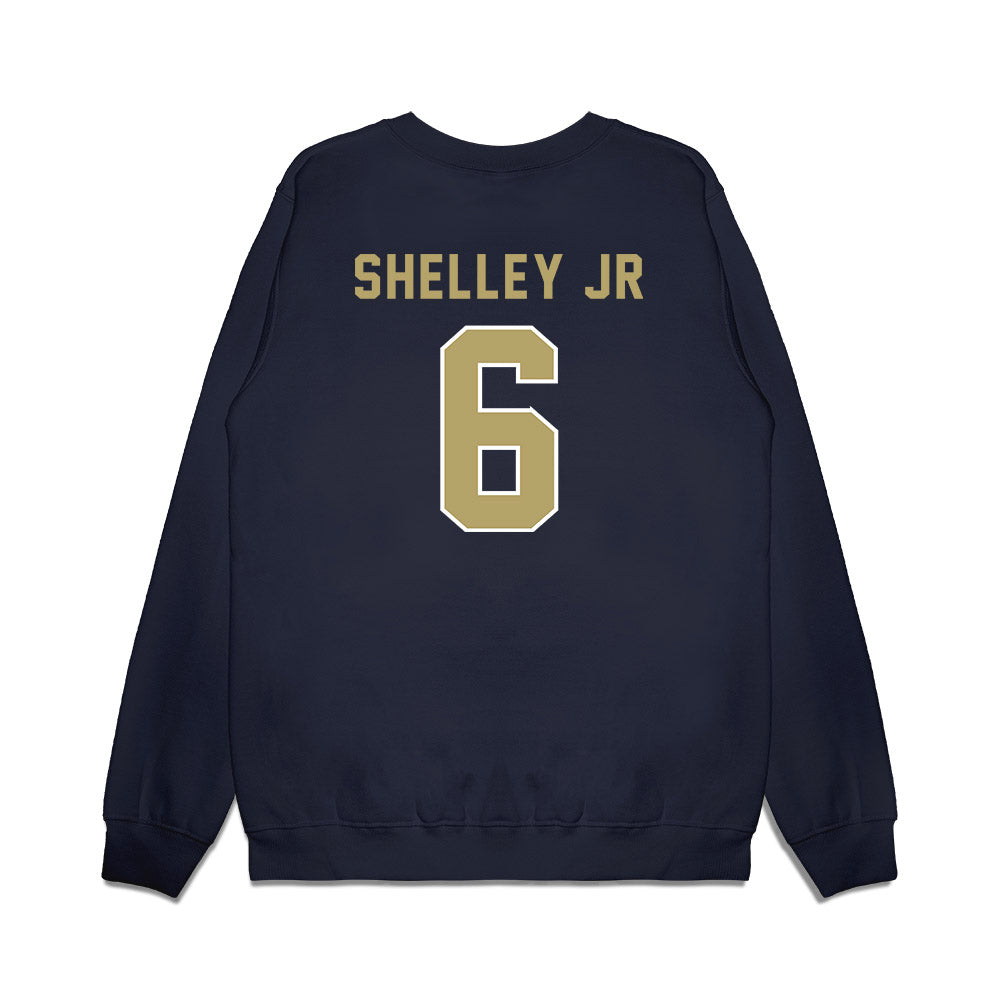 Georgia Tech - NCAA Football : Rodney Shelley Jr - Vintage Helmet Premium Crewneck Sweatshirt-1