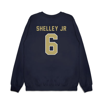 Georgia Tech - NCAA Football : Rodney Shelley Jr - Vintage Helmet Premium Crewneck Sweatshirt-1