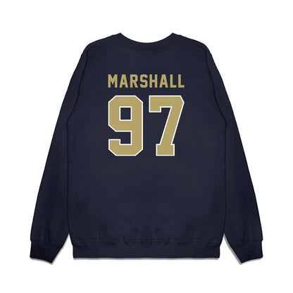 Georgia Tech - NCAA Football : Landen Marshall - Vintage Helmet Premium Crewneck Sweatshirt-1