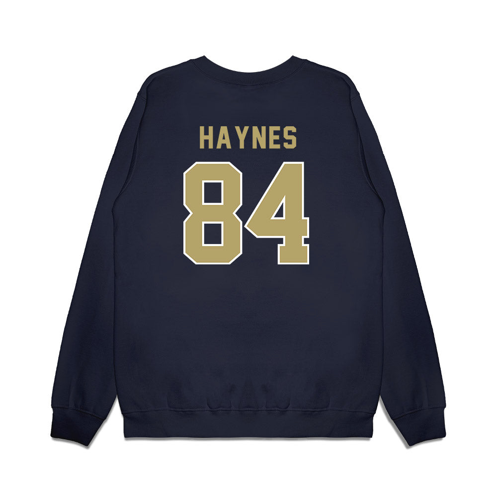 Georgia Tech - NCAA Football : Evan Haynes - Vintage Helmet Premium Crewneck Sweatshirt-1